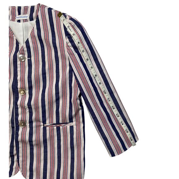 Vintage Saks Fifth Avenue Patriotic Striped 3 Button Jacket/Blazer Size 7 - Picture 7 of 11